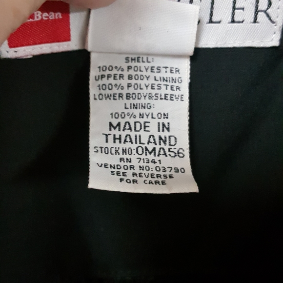 M L.L. BEAN "THE TRAVELER" RAINY WEATHER BLACK HOODED PACKABLE PARKA COAT - Picture 11 of 12